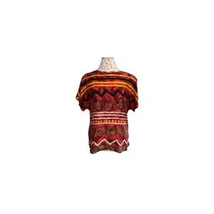 Cappagallo Sport Vintage 90’s Blouse Western Southwestern‎ Tribal Print Size 8